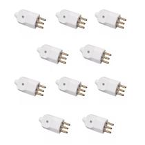 Kit 10 Plugues Desmontáveis 2P + T 180 20A Com Prensa Cabos MarGirius Kit 10 Plugues Desmontáveis 2P + T 180 20A Com Prensa Cabos MarGirius