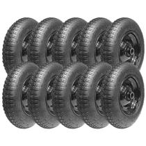Kit 10 Pneus Carrinho De Mão Carriola Industrial 325-8 + Camaras + Rodas Bull Master