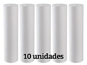 Kit 10 Polipropileno Liso Refil Filtrante 10X2 1/2 50 Micras Kit 10 Polipropileno Liso Refil Filtrante 10X2 1/2 50 Micras