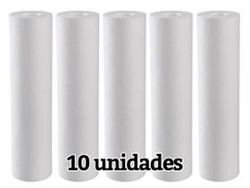 Kit 10 Polipropileno Liso Refil Filtrante 10X2 1/2 50 Micras Kit 10 Polipropileno Liso Refil Filtrante 10X2 1/2 50 Micras