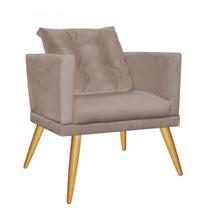 Kit 10 Poltrona Cadeira Milena Confort Com almofada Sala Recepção Escritório Pé Madeira material sintético Bege - DAMAFFÊ MÓVEIS Kit 10 Poltrona Cadeira Milena Confort Com almofada Sala Recepção Escritório Pé Madeira material sintético Bege - DAMAFFÊ MÓVEIS