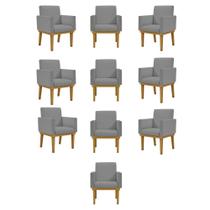 Kit 10 Poltronas Decorativa Recepção Oferta Balaqui Linho Kit 10 Poltronas Decorativa Recepção Oferta Balaqui Linho
