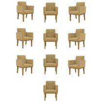 Kit 10 Poltronas Decorativa Reforçada Salão Cor:capuccino Kit 10 Poltronas Decorativa Reforçada Salão Cor:capuccino