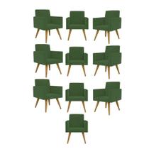 Kit 10 Poltronas Decorativa Sala Cor Verde Kit 10 Poltronas Decorativa Sala Cor Verde