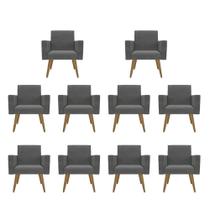 Kit 10 Poltronas: Elegância Para Recepção E Sala De Espera
