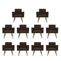 Kit 10 Poltronas: Elegância Para Recepção E Sala De Espera