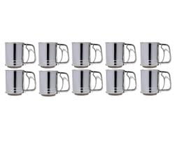 Kit 10 Polvilhadores Inox P/ Farrinha Açúcar Tapioca Peneira