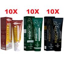 Kit 10 Pomada Milagrosa + 10 Fisio Fort + 10 Fisio Premium