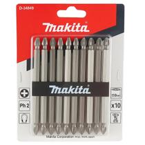 Kit 10 Ponta Dupla 65mm Bits Ph2 Makita Magnetico D-34366 Kit 10 Ponta Dupla 65mm Bits Ph2 Makita Magnetico D-34366