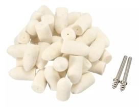 Kit 10 Ponta Lã Polir Limpar Lixa Vidro Metal Micro Retifica