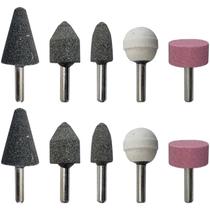 Kit 10 Pontas Montadas Haste 6Mm Rebolo Abrasivo Multiuso Kit 10 Pontas Montadas Haste 6Mm Rebolo Abrasivo Multiuso