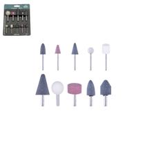 Kit 10 Ponteiras De Pedra Montadas Rebolo Abrasivo Multiuso Kit 10 Ponteiras De Pedra Montadas Rebolo Abrasivo Multiuso