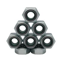 Kit 10 Porca Sextavada Zincada Auto Travante Rosca UNC