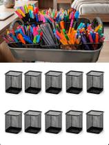 Kit 10 Porta Caneta Lápis Aramado Premium Organizador Mesa -