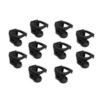 Kit 10 Porta Copo Retrátil Dobrável Cor Preta Barco Lancha