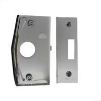 Kit- 10 Porta Correr Vidro Alvenaria Metal Sem Miolo Cromado