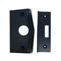Kit - 10 Porta Correr Vidro Alvenaria Metal Sem Miolo Preto