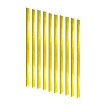 KIT - 10 Porta Etiqueta Simples 90 cm Amarelo com Acrílico New Plus/Plus - SA Gôndolas KIT - 10 Porta Etiqueta Simples 90 cm Amarelo com Acrílico New Plus/Plus - SA Gôndolas