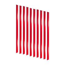 KIT - 10 Porta Etiqueta Simples 90cm Vermelho com Acrílico New Plus/Plus - SA Gôndolas KIT - 10 Porta Etiqueta Simples 90cm Vermelho com Acrílico New Plus/Plus - SA Gôndolas
