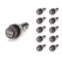 Kit 10 Porta-Fusível preto s/led 5x20