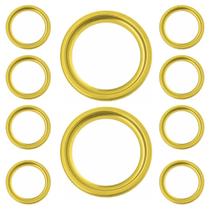 Kit 10 Porta Grelha Caixilho Ralo Redondo 10cm Inox Dourado