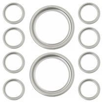 Kit 10 Porta Grelha Ralo Redondo 15x15 Suporte Cromado Inox