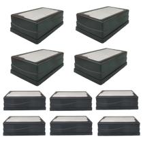 Kit 10 porta guardanapo tv de mesa de plástico horizontal