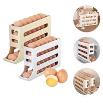 Kit 10 Porta Ovos Gaveta Dispenser Com Sistema Deslizante