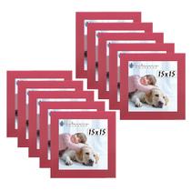 Kit 10 Porta Retrado Molduras 15x15 Rosa