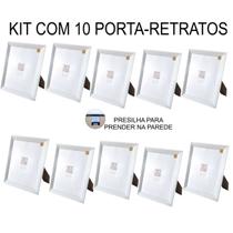Kit 10 Porta Retrato Madeira 15x20 Moldura Foto Memoria Sala - MultiA