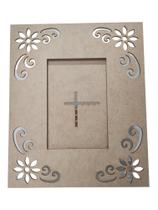 Kit 10 Porta Retrato MDF Cru Foto 10x15 Decoração Flores Kit 10 Porta Retrato MDF Cru Foto 10x15 Decoração Flores