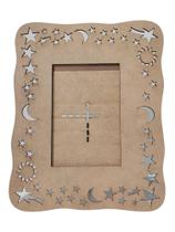 Kit 10 Porta Retrato MDF Cru Foto 10x15 Estrelas e Lua Kit 10 Porta Retrato MDF Cru Foto 10x15 Estrelas e Lua