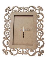 Kit 10 Porta Retrato MDF Cru Foto 10x15 Vintage Baroque