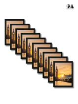 Kit 10 Porta Retratos 10x15 A6 Moldura Preta Com Vidro