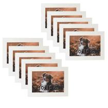 Kit 10 Porta Retratos C/vidro 10x15 Moldura Branca para fotos e decorações.