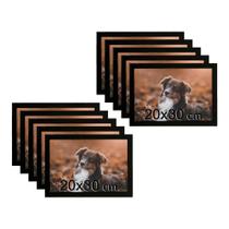 Kit 10 Porta Retratos C/vidro 20x30 Moldura Preta para fotos e decorações.