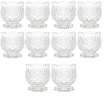 Kit 10 Porta Talheres de Cristal Mesa Posta Para Colher De Cafe E Chá 8,5cm Dublin