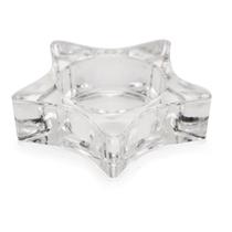 Kit 10 Porta Velas Castiçal Vidro Formato Estrela Decoração Pote Enfeite Candelabro Suporte Cristal - Imp