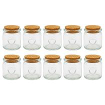 Kit 10 Pote de Vidro 115ml Tampa Cortiça 7,5x6cm Coração Temperos Lembrancinhas Velas Festas Sais de Banho Doces Kit 10 Pote de Vidro 115ml Tampa Cortiça 7,5x6cm Coração Temperos Lembrancinhas Velas Festas Sais de Banho Doces