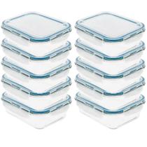 Kit 10 Pote de Vidro com Tampa Hermética 1,5L 22x16,4x6,6