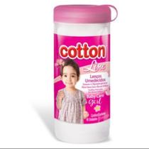 Kit 10 Pote Lenço Umedecido Cotton Line Baby Care Aloe Vera - 40un