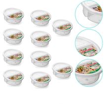 Kit 10 Pote Para Alimentos Redondo com 2 Divisões 720ml