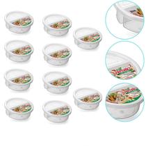 Kit 10 Pote Para Alimentos Redondo Com 2 Divisões 720Ml