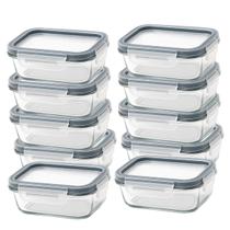 Kit 10 pote vidro pequeno 370ml tampa vedação organizador hermético lava louça microondas marmita cozinha Kit 10 pote vidro pequeno 370ml tampa vedação organizador hermético lava louça microondas marmita cozinha
