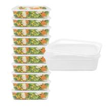Kit 10 Potes 500ml Transparentes Freezer, Microondas, Marmita Kit 10 Potes 500ml Transparentes Freezer, Microondas, Marmita