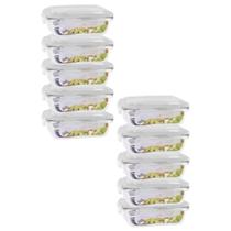 Kit 10 Potes 640ml Hermético Anel Vedação