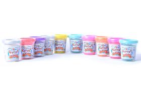 Kit 10 Potes De Massinha Massa De Modelar Com Glitter