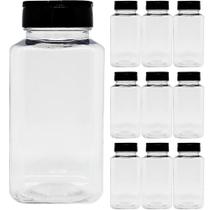 Kit 10 Potes De Plastico 350ml Porta Tempero Com Tampa Dosadora Dupla Kit 10 Potes De Plastico 350ml Porta Tempero Com Tampa Dosadora Dupla