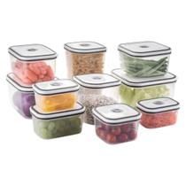 Kit 10 Potes de Plástico Herméticos Transparente C/ Tampa Electrolux