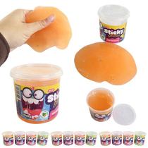 Kit 10 Potes de Slime Geleca 130g Glitter Elástico Atóxico
